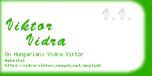 viktor vidra business card